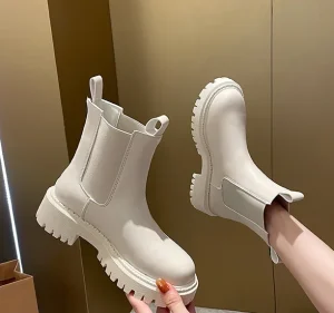 Women’s Sexy Knitted Ankle Boots Platform Footwear
