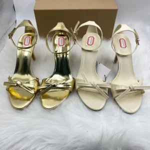 Women’s Sexy Party Evening Wedding Shoes High Heel Bow Decorative Sandals Thin Heels Summer