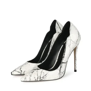 Women’s Sexy Pointed High Heels Dress Shoes Plus Size Slip On Fashion Pumps for Summer and Autumn Thin Heels