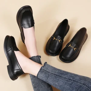 Women’s Shoes Black Classic Casual Flat Shoes Loafer