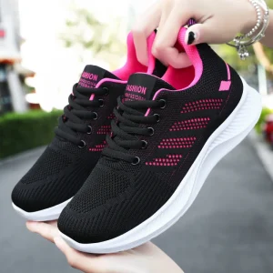 Women’s Shoes Breathable Soft Sole Sneakers All-Match Casual for Mesh Tassel Lace-Up Flat Spring Gift Shoes