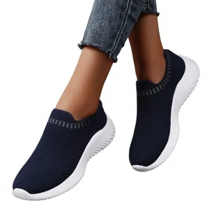 Womens Shoes Casual Shoes Spring Summer for Round Head Sports Comfortable Mesh Slip On EVA Outsole Lightweight Soft Sole Shoes