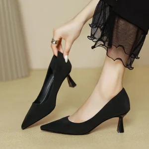 Women’s Shoes Closed Toe Design Light Elegant Thin High Heel Wedding Dress Shoes Ladies Pumps Heeled Sandals