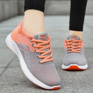 Women’s Shoes Comfortable Breathable PU Sports Sneakers Casual Lace up Autumn Walking Shoes Cushioning EVA Midsole