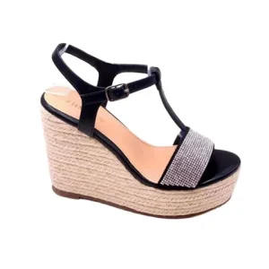 Women’s Shoes Heel Shiny Strap Sandals with Wedge Platform for Moms