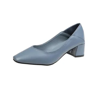 Women’s Shoes New Design Trendy Medium Heels Thick Shoes Walking High Heels for Women