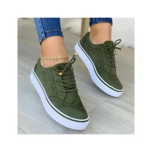 Women’s Shoes New Foreign Trad Thick Bottom Casual Single Shoes Large Size Lace Up Travel Fashion Student Board Shoes