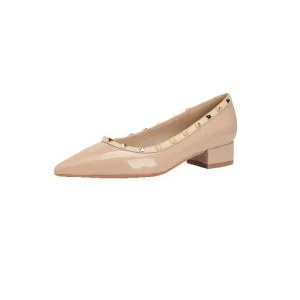 Women’s Shoes Rivet Pointed Toe Baotou Low Heel Shoes Outdoor Walking