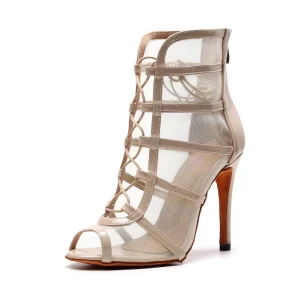 Women’s Shoes Sandals High Heels Women’s High Top Latin Dance Shoes Red Black Ballroom Dance Boots Women Designer Shoes