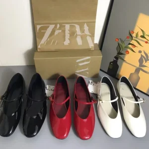 Women’s Shoes Spring New Style Flat Ballet Flats European Style Low Cut Single Shoes