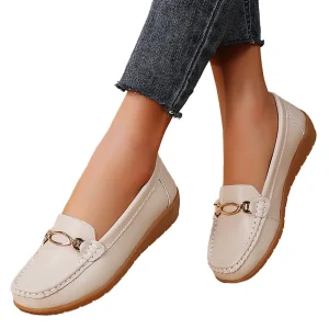 Womens Shoes Versatile Non Slip Soft Soled Loafers Wedge Heels Slip On New Spring Autumn Collection Large Size Casual