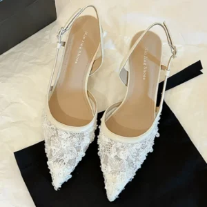 Women’s Shoes and Sandals Ladies Sexy Sandales Mesh Surface Rose Blossoms Chaussures Pour Femmes