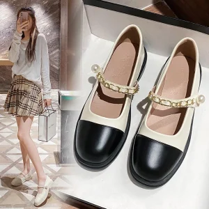 Women’s Single Shoes Fashion Mary Jane Dress Shoes
