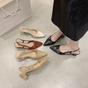 Women’s Slim High Heels Comfortable Single Work Shoes with Shallow Mouth Fashion Ladies for Summer