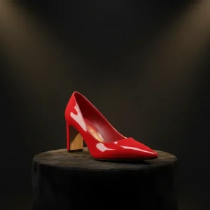 Women’s Slip-On High Heels Pumps PU Pointed Toe Soft Comfortable Thin Heels