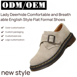 Women’s Slip-On Thick Sole Anti-slip Durable Flat Sole Summer Spring-Autumn Design University Style Formal Shoes
