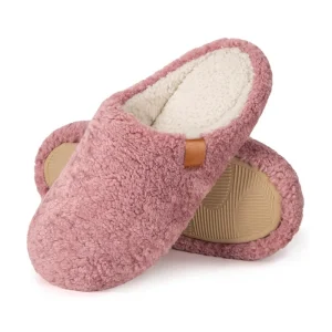 Women’s Slip-on Lightweight Curly Home Slippers Soft High-density Memory Foam Comfy House Indoor Slipper