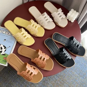 Women’s Slippers Casual Simple Summer Comfortable Flat Female Slipper Wear From China Supplier