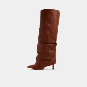 Women’s Slouchy Leather Over the Knee Boots Pointed Toe High Heel Dress Footwear