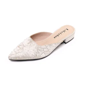 Women’s Small Fashion Design Single Shoes Winter Spring Summer Low Heel Pure Color Pointed Toe High Top Dress Anti Slip Light