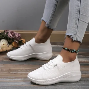 Women’s Sneaker Breathable White Slip On Casual Shoes Women’s Sneakers