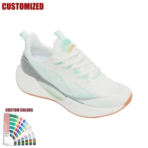 Women’s Sneaker Manufacture Custom Mesh Casual Sneakers Fly Knitting Upper Design Running Shoes for Women