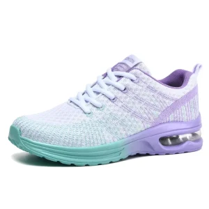 Women’s Sneakers Breathable Mesh Running Comfortable Air Cushion Sole Fashionable Lightweight Casual Shoes for Travel