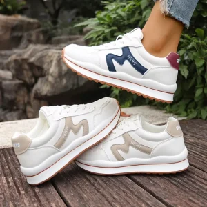 Women’s Sneakers Fashion Trend Versatile Multi-color Retro Paneled Classic Platform Casual Walking School All Seasons