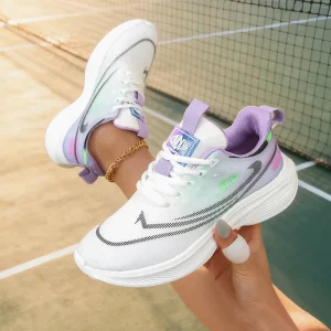 Women’s Sneakers Lightweight Breathable Mesh Upper Lace-Up Closure All-Match Soft Sole Single-Layer Fashion Korean Style Shoes