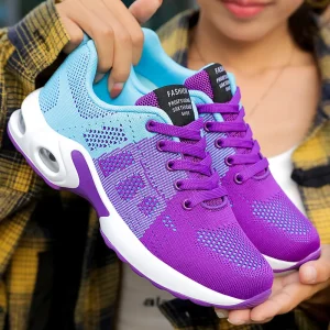 Women’s Sneakers Lightweight Walking Shoes with Breathable Mesh Upper and Air Cushion Casual Sports for Spring Season