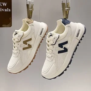 Women’s Sneakers Versatile Non-slip Casual Shoes Soft Sole Lightweight Running White Shoes