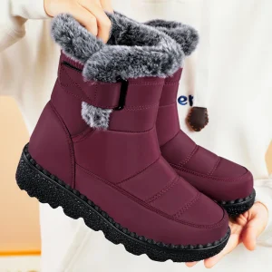 Women’s Snow Boots High Top Thick Soled Umbrella Cloth Upper Artificial Short Plush Lining Cold Proof