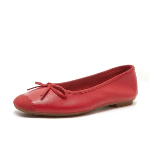 Women’s Soft Bottom Ballet Shoes French Blue Low Flat Bow Single Shoe for Early Spring Breeze Small Late Sizes