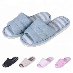 Women’s Soft Indoor Slippers Open Toe Cotton Memory Foam Slip On Home Shoes House Slippers