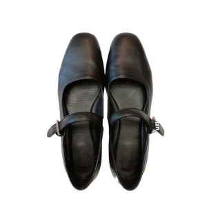 Women’s Soft Leather Mary Jane Loafers in Grape Same Style