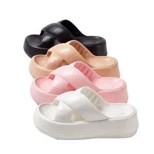 Women’s Soft Sole Anti Slippery Breathable Autumn Summer Beach Thick Platform EVA Slide Home Sandals