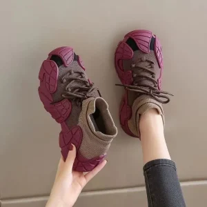 Women’s Soft-soled Athletic Shoes New Spring Summer Style Thick-soled Chunky Sneakers