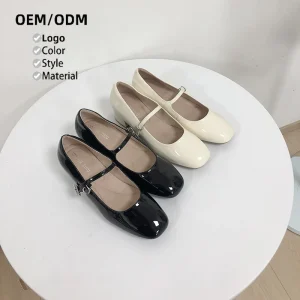 Women’s Solid Mary Jane Flats Slip-On Spring Summer Autumn Anti-Slip Comfortable Pumps Strap Dress Shoes for Women