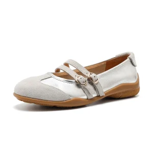 Women’s Spliced Elastic Band Barefoot Light Weight Hard Wearing Mary Jane Spring Summer Casual Flats