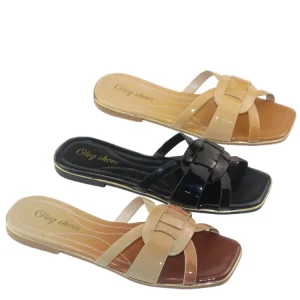 Women’s Spliced Flats Comfortable Slip-On Design for Summer Stylish and Convenient