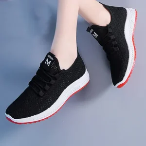 Women’s Sports Sneakers Ladies Mesh Hollow Out Breathable Shoes Female Air Running Shoes Lightweight Gym Jogging Walking Shoes