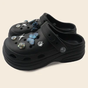 Women’s Sporty Flat Platform Garden Clogs Mules Anti-Slip Closed Toe EVA Breathable Recyclable Hard-Wearing Insole Autumn Summer