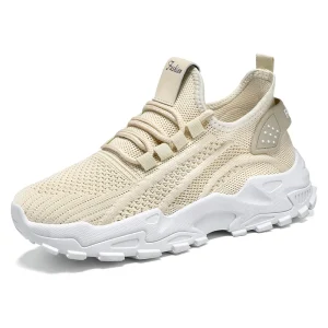 Women’s Sporty Summer Breathable Mesh Sneakers Comfortable Lightweight Casual Running Shoes with Platform Sports Footwear