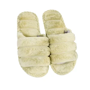 Women’s Spring Autumn Home Indoor Korean Style Plush Fashion Simple Cotton Design PVC Lining Peep Toe
