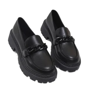 Women’s Spring Autumn New English Style Small Leather Slip on Light Large Size Shallow Flat Heel Comfortable Shoes