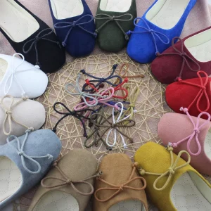 Women’s Spring New Style Trendy Bow Flat Square Toe Korean Shoes Fashion Casual Flats Slip On Shoes