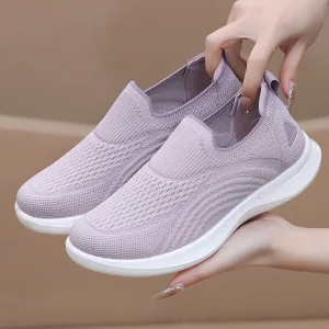 Women’s Spring Slip on Casual Walking Fashion Custom Multi size Sneakers Soft Sole Lazy Running Shoes