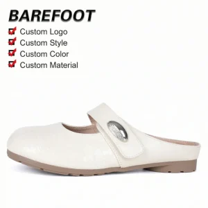 Women’s Spring Summer Closed Toe Mules Low Cut Slip on Flat Casual Shoes Lightweight Comfort Non-Slip Daily Walking Shoes