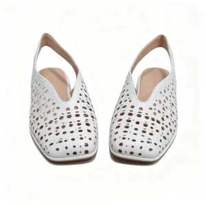 Women’s Spring Summer Flat Buckle Flats Round Toe PU Leather Comfortable Lightweight Soft