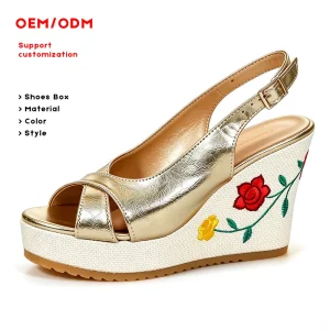 Women’s Square Head Hollow Leather Sandals Breathable Lightweight Flat Heels Platform Sporty Shoes Summer Outdoor